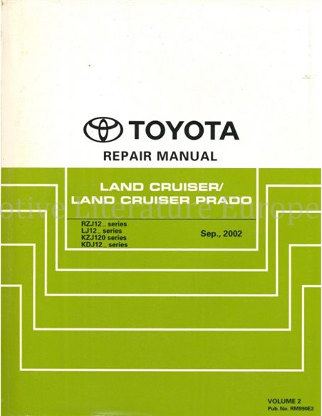 2002 TOYOTA LAND CRUISER | PRADO WORKSHOP MANUAL DUTCH