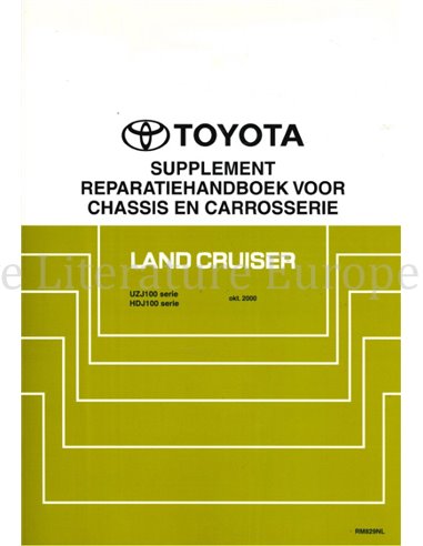 2000 TOYOTA LAND CRUISER CHASSIS & BODY (SUPPLEMENT) WORKSHOP MANUAL DUTCH