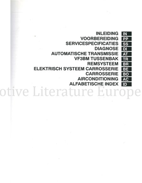 1999 TOYOTA LAND CRUISER FAHRWERK & KAROSSERIE WERKSTATTHANDBUCH NIEDERLÄNDISCH