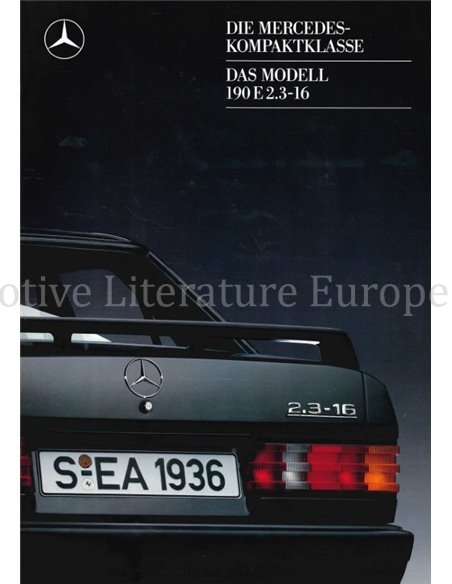 1988 MERCEDES BENZ 190E PROSPEKT DEUTSCH