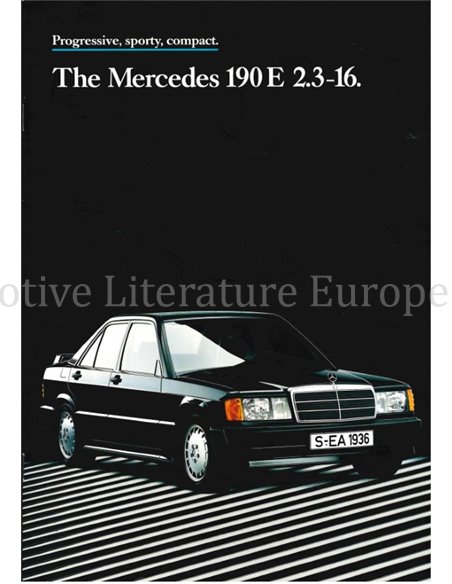 1987 MERCEDES BENZ 190E 2.3-16 PROSPEKT ENGLISCH