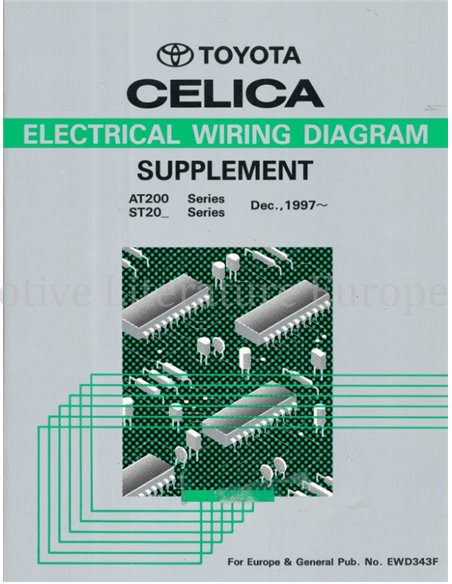 1998 TOYOTA CELICA ELECTRISCH SCHEMA WERKPLAATSHANDBOEK ENGELS 