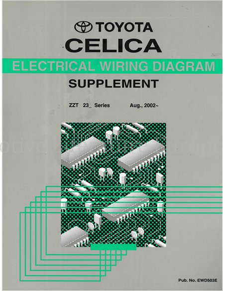 2002 TOYOTA CELICA ELECTRICAL WIRING DIAGRAM ENGLISH