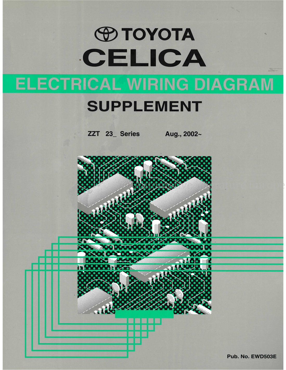 2002 TOYOTA CELICA ELECTRICAL WIRING DIAGRAM ENGLISH