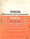 1982 TOYOTA TERCEL CHASSIS & CARROSSERIE WERKPLAATSHANDBOEK ENGELS