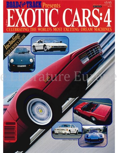 1986 ROAD AND TRACK PRESENTS EXOTIC CARS NR.4, MAGAZIN ENGLISCH