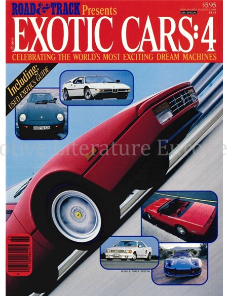 1986 ROAD AND TRACK PRESENTS EXOTIC CARS NR.4, MAGAZIN ENGLISCH