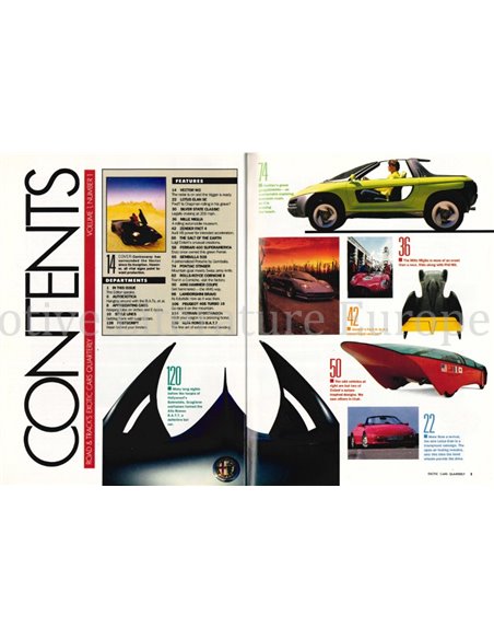 1990 ROAD AND TRACK EXOTIC CARS QUARTERLY VOL.1, NR.1, MAGAZIN ENGLISCH