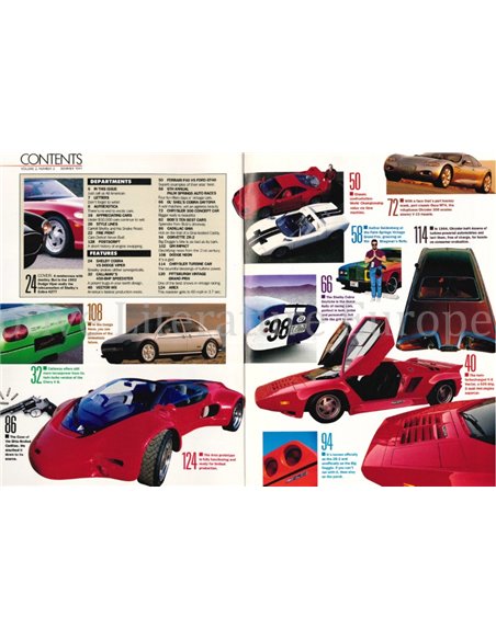 1990 ROAD AND TRACK EXOTIC CARS QUARTERLY VOL.1, NR.1, MAGAZINE ENGELS