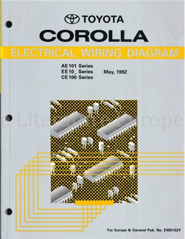 1992 TOYOTA CARINA E ELEKTRIK SCHALTPLAN ENGLISCH