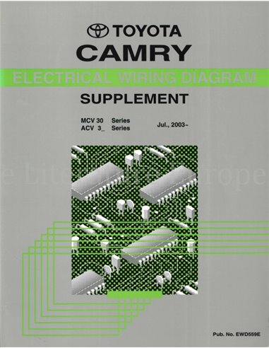 2003 TOYOTA CAMRY ELECTRICAL WIRING (SUPPLEMENT) DIAGRAM ENGLISH