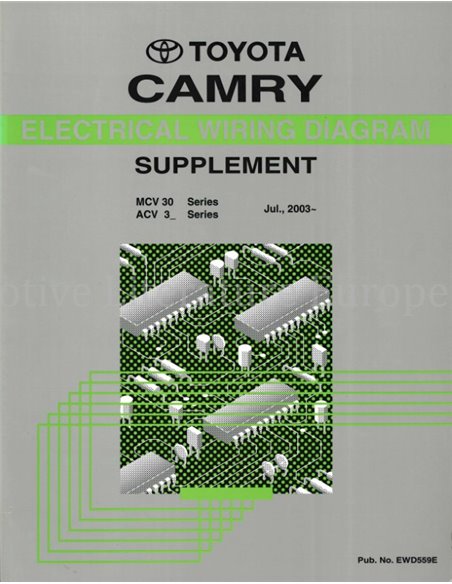 2003 TOYOTA CAMRY ELECTRICAL WIRING (SUPPLEMENT) DIAGRAM ENGLISH