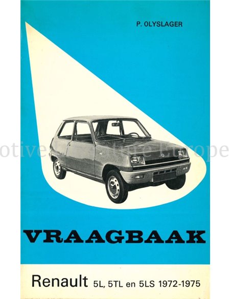 1972 - 1975 RENAULT 5L | 5TL | 5LS REPARATURANLEITUNG NIEDERLÄNDISCH