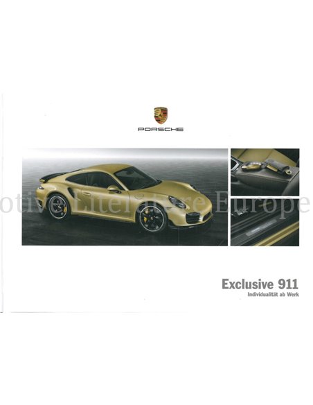 2016 PORSCHE 911 CARRERA EXCLUSIVE HARDBACK BROCHURE GERMAN