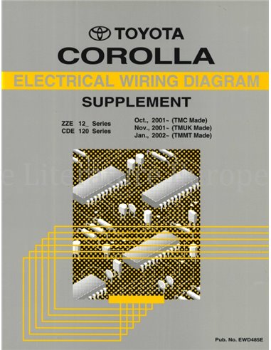 2001-2002 TOYOTA COROLLA ELECTRICAL (SUPPLEMENT) WIRING DIAGRAM ENGLISH