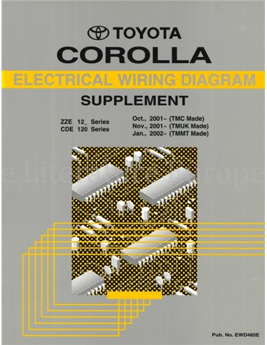 2001-2002 TOYOTA COROLLA ELEKTRIK (ZUSATS) SCHALTPLAN ENGLISCH