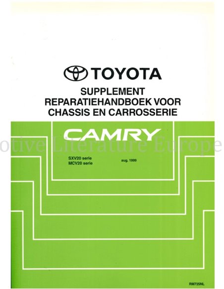 1999 TOYOTA CAMRY FAHRWERK & KAROSSERIE (ZUSATZ) WERKSTATTHANDBUCH NIEDERLÄNDISCH