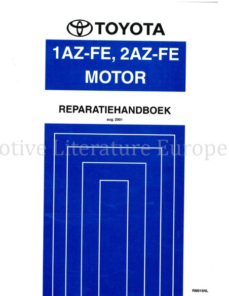 2001 TOYOTA CAMRY 1MZ-FE MOTOR WERKPLAATSHANDBOEK NEDERLANDS