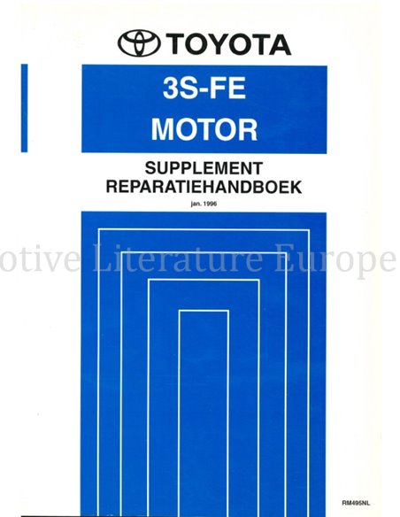 1996 TOYOTA CAMRY 3S-FE MOTOR (ZUSATZ) WERKSTATTHANDBUCH NIEDERLÄNDISCH