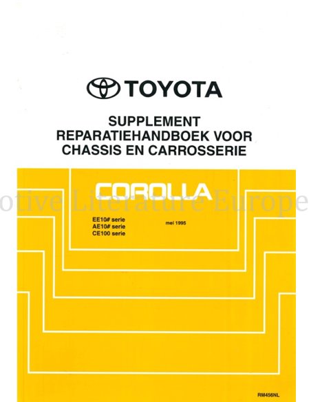 1995 TOYOTA COROLLA FAHRWERK & KAROSSERIE WERKSTATTHANDBUCH NIEDERLÄNDISCH