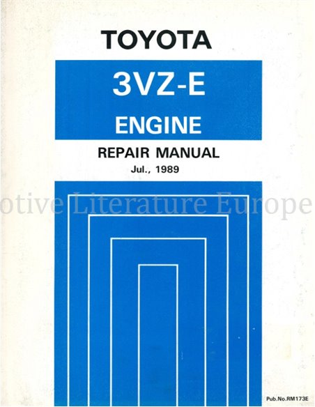 1989 TOYOTA 4RUNNER 3VZ-E MOTOR WERKSTATTHANDBUCH ENGLISCH