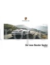 2016 PORSCHE BOXSTER SPYDER HARDBACK BROCHURE GERMAN