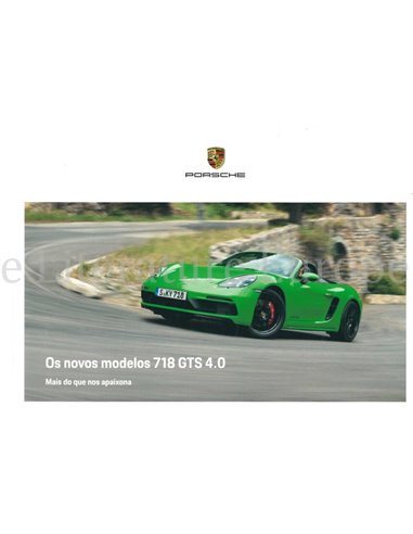 2020 PORSCHE 718 BOXSTER | CAYMAN GTS 4.0 HARDBACK BROCHURE PORTUGUESE