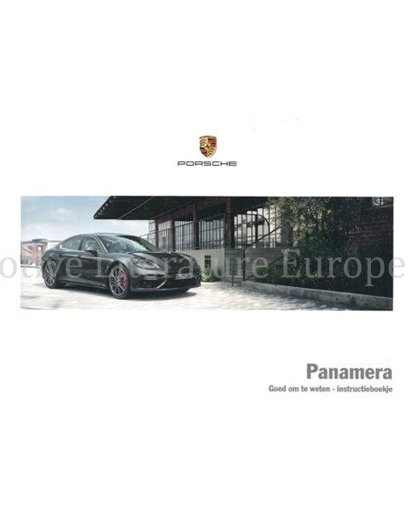 2018 PORSCHE PANAMERA | SPORT TURISMO BETRIEBSANLEITUNG NIEDERLÄNDISCH