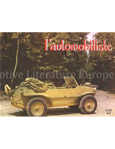 1970 L'AUTOMOBILISTE MAGAZINE 20 FRANS