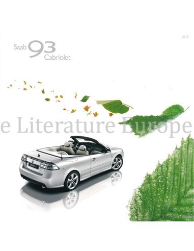 2010 SAAB 9-3 CABRIOLET PROSPEKT FRANZÖSISCH