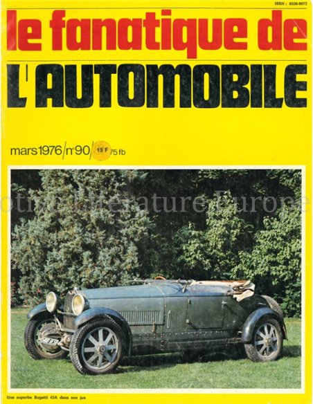 1976 L'ALBUM DU FANATIQUE DE L'AUTOMOBILE MAGAZINE 90 FRANS