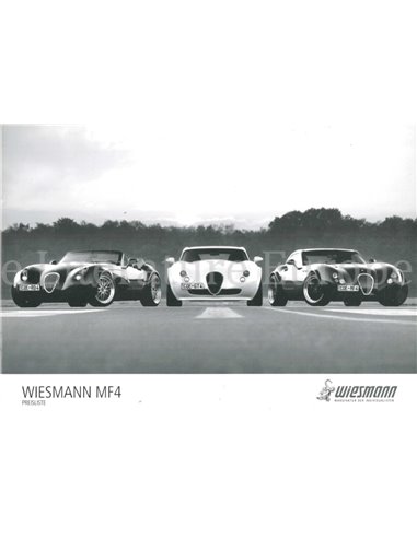 2011 WIESMANN MF4 - MF4-S GT | ROADSTER BROCHURE DUITS