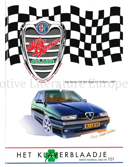 2003 ALFA ROMEO CLUB HET KLAVERBLAADJE 101 NEDERLANDS