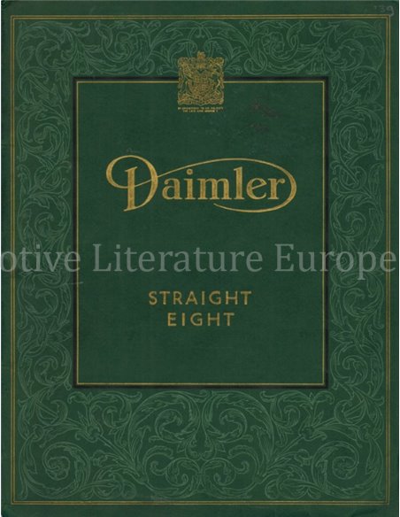 1939 DAIMLER STRAIGHT EIGHT BROCHURE ENGLISH