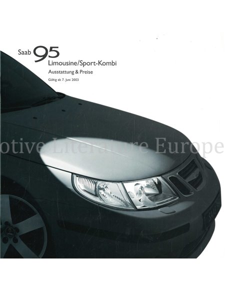 2004 SAAB 9-5 PROSPEKT DEUTSCH