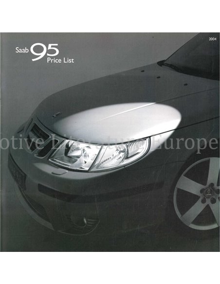 2004 SAAB 9-5 BROCHURE ENGELS