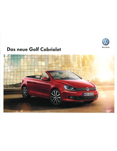 2013 VOLKSWAGEN GOLF CABRIOLET PROSPEKT DEUTSCH