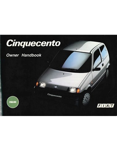 1993 FIAT CINQUECENTO INSTRUCTIEBOEKJE ENGELS