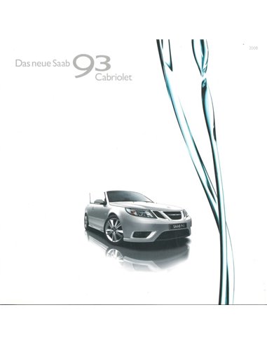 2008 SAAB 9-3 CABRIOLET BROCHURE DUITS