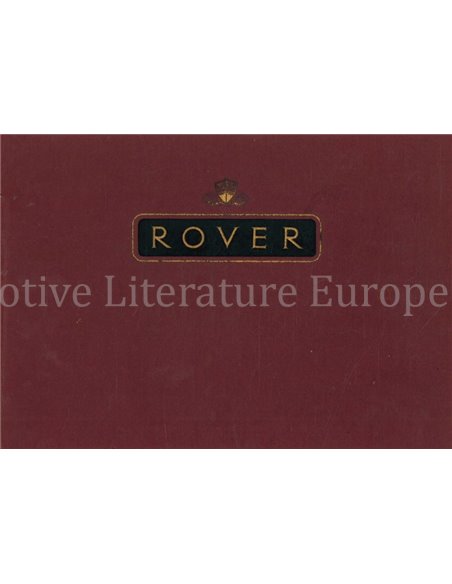 1952 ROVER 75 BROCHURE ENGLISH