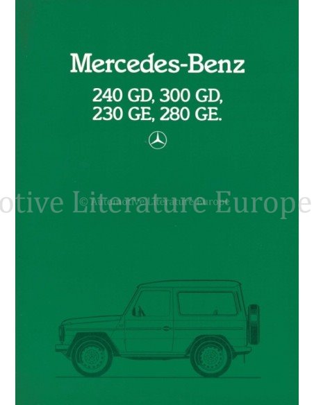 1984 MERCEDES BENZ G KLASSE PROSPEKT NIEDERLÄNDISCH