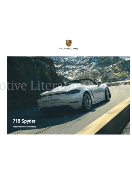 2020 PORSCHE 718 SPYDER HARDCOVER PROSPEKT SPANISCH