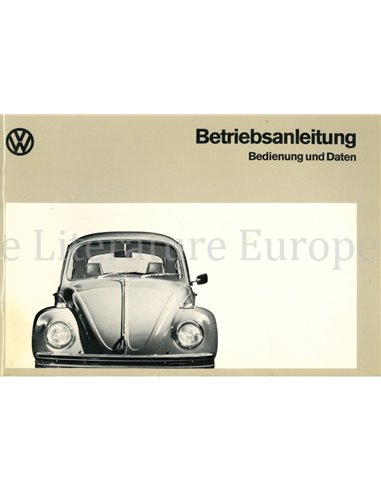 1973 VOLKSWAGEN BEETLE OWNERS MANUAL GERMAN