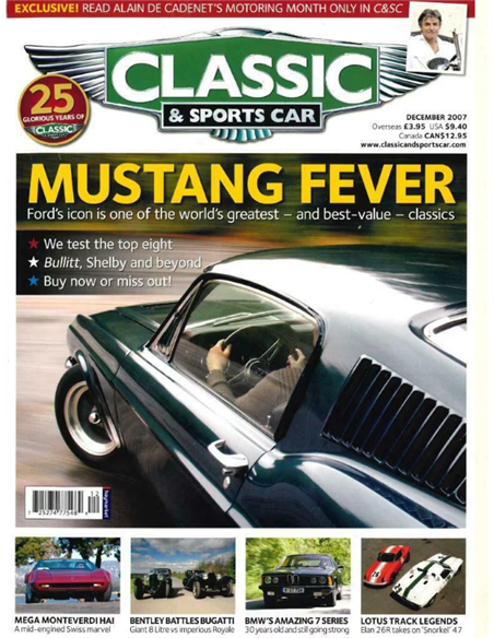 2007 CLASSIC AND SPORTSCAR MAGAZIN DECEMBER ENGLISCH