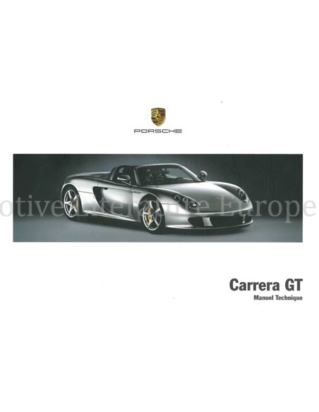 2005 PORSCHE CARRERA GT BETRIEBSANLEITUNG FRANZÖSISCH