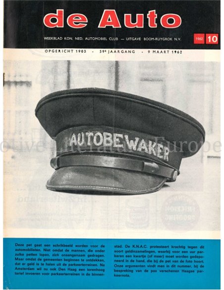 1962 DE AUTO MAGAZINE 10 NEDERLANDS