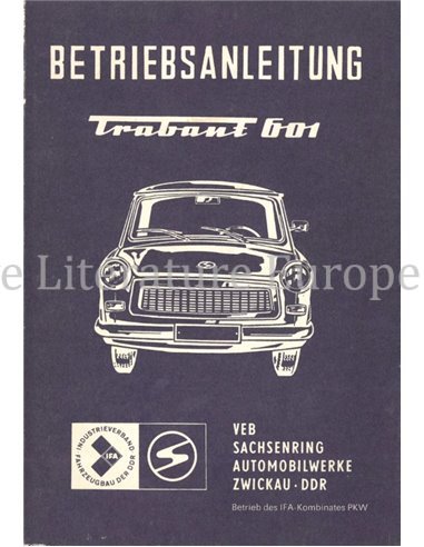 1982 TRABANT 601 INSTRUCTIEBOEKJE DUITS