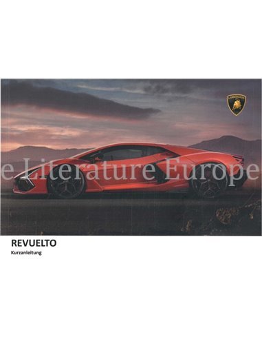 2023 LAMBORGHINI REVUELTO INSTRUCTIEBOEKJE SUPPLEMENT DUITS