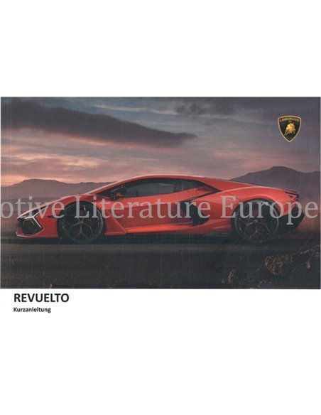 2023 LAMBORGHINI REVUELTO INSTRUCTIEBOEKJE SUPPLEMENT DUITS