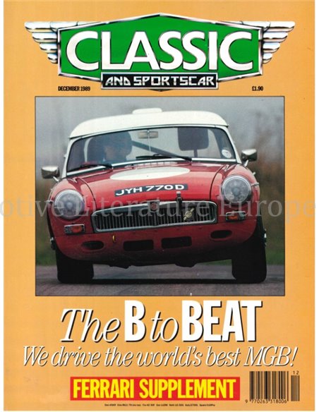 1989 CLASSIC AND SPORTSCAR MAGAZINE (12) DEZEMBER ENGLISCH